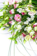 Image showing spring flowers background on white background