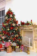 Image showing Christmas tree in modern interior living room