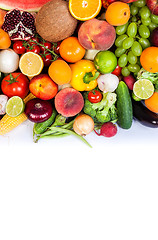 Image showing Group of fresh vegetables isolated on white