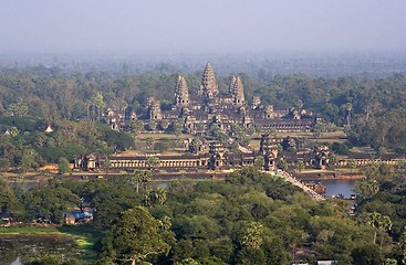 Image showing Angkor Wat Aerial View