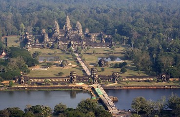 Image showing Angkor Wat Aerial View