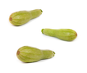 Image showing set of Courgette/zucchini. Isolated on white.