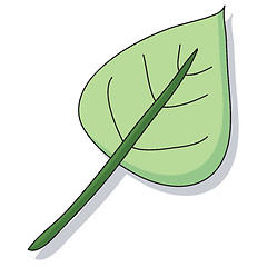 Image showing Cartoon leaf