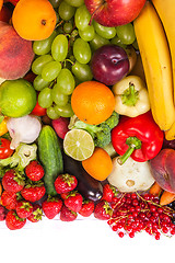 Image showing Group of fresh vegetables isolated on white