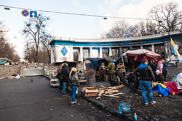 Image showing Ukrainian revolution, Euromaidan after an attack by government f