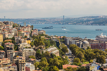 Image showing Istanbul panoramic view from Galata tower. Turkey