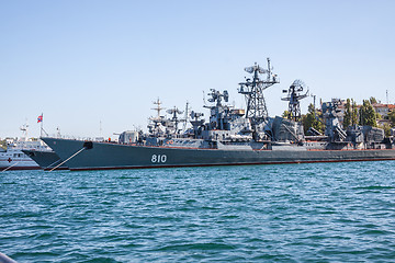 Image showing Russian warship in the Bay, Sevastopol, Crimea