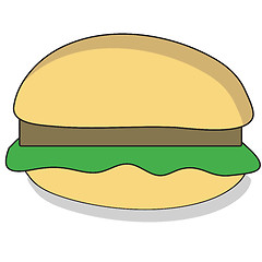 Image showing Cartoon Beefburger