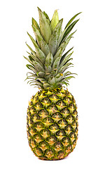 Image showing Single pineapple isolated on white