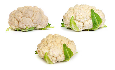 Image showing set of Cauliflower isolated on white