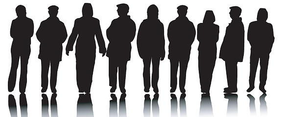 Image showing People silhouettes