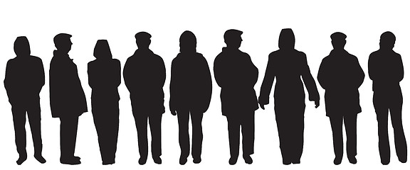 Image showing People silhouettes