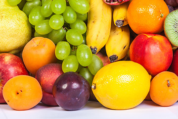 Image showing Huge group of fresh fruits