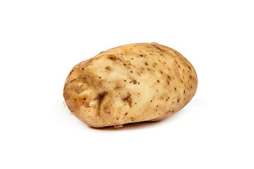 Image showing One potato isolated on white