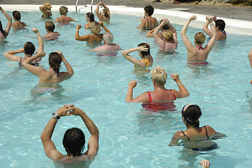 Image showing water aerobic