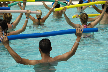 Image showing Water aerobic