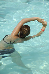 Image showing Girl in pool