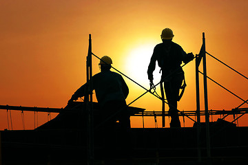 Image showing worker silhouette