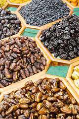 Image showing Dried fruit and nuts mix in Dubai market