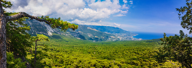 Image showing South part of Crimea peninsula, mountains Ai-Petri landscape. Uk