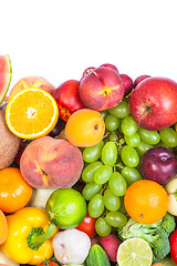 Image showing Huge group of fresh vegetables and fruits