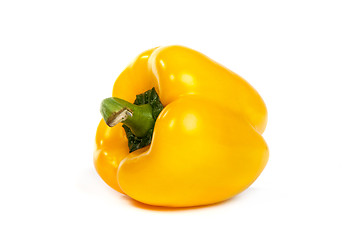 Image showing A yellow bell sweet pepper isolated on white