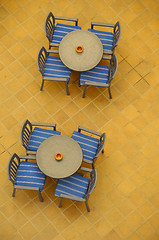 Image showing Tables from above