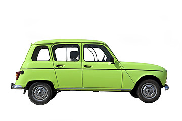 Image showing Green classic car