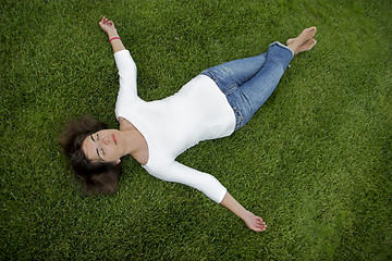 Image showing Beautiful woman relaxing