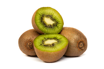 Image showing Kiwi cut in half isolated on white