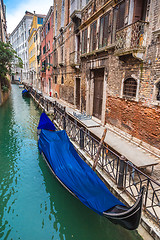 Image showing Gondolier on  the Grand Canal