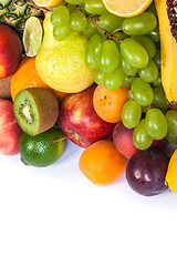 Image showing Huge group of fresh fruits