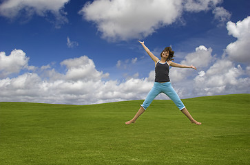 Image showing Jump of happiness