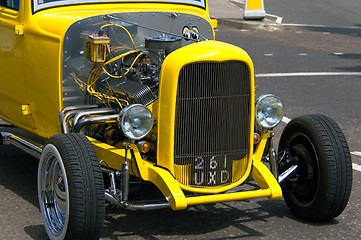 Image showing Front of Yellow Custom Car