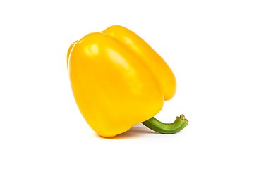 Image showing A yellow bell sweet pepper isolated on white