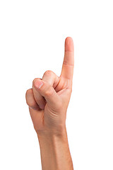 Image showing Man index finger on a white background