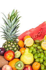 Image showing Huge group of fresh fruits