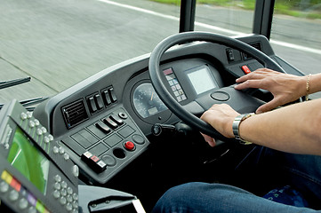 Image showing Bus Driving