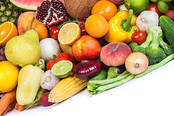 Image showing Huge group of fresh vegetables and fruits