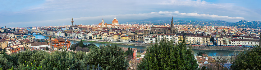 Image showing A beautiful panorama of Florence, Tuscany, Italy.