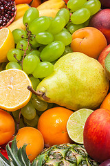 Image showing Huge group of fresh fruits