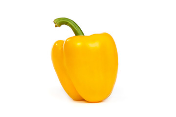 Image showing A yellow bell sweet pepper isolated on white