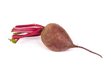 Image showing Fresh red beet isolated on  white