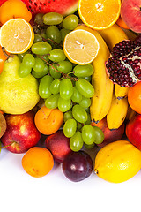 Image showing Huge group of fresh fruits