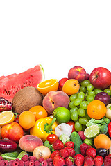 Image showing Huge group of fresh vegetables and fruits