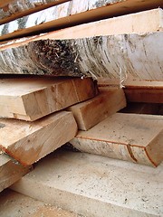 Image showing pile of wood