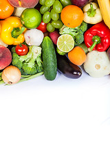 Image showing Group of fresh vegetables isolated on white