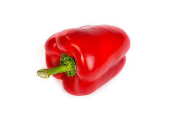 Image showing A red bell sweet pepper isolated on white