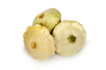 Image showing White Pattypan Squash isolated on white