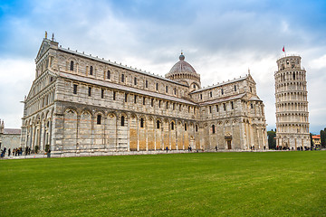 Image showing Cathedral and Leaning Tower of Pisa